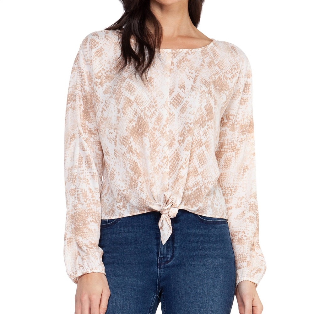 Reptile Print Knot Front Top